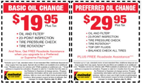 how much is a oil change at meineke|Oil Change & Auto Repair Coupons .